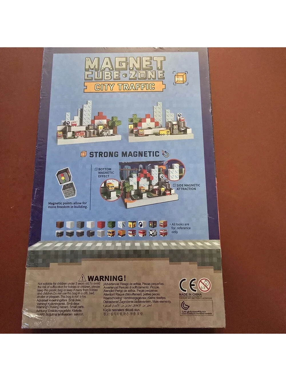 Magnetic Building Cubes City Traffic Set 100 Pcs., New